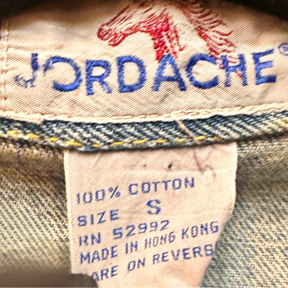 Vintage Jordache Denim Vest OOAK with Brooches, Pins, and Toys - Picture 5 of 8